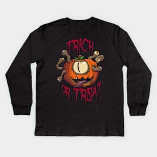 Pumpkin Costume Kids Long Sleeve T-Shirt